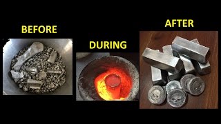 COIN CASTING IN GRAPHITE HOMEMADE MOLDS -turning scrap into coins - Furnace  Rebuild 