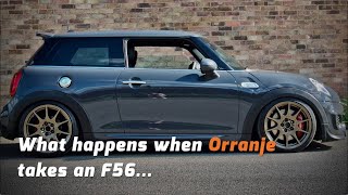 Orranje F-Wing Spoiler for the MINI F56!