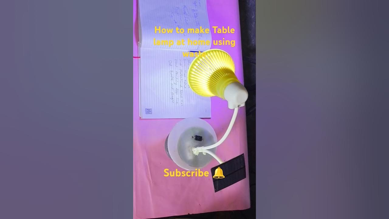 How to make table lamp using waste very easy table lamp kaise