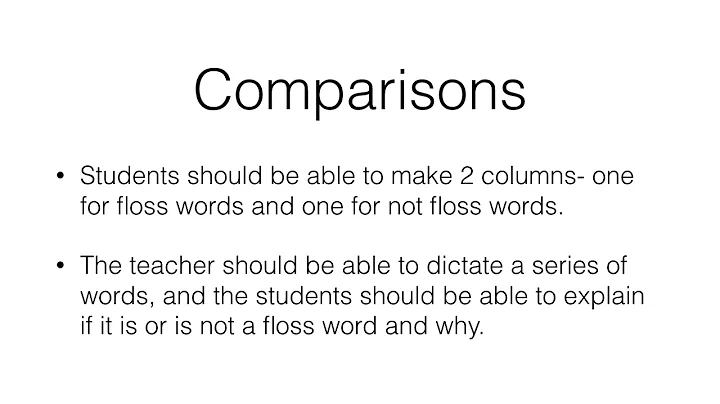 Floss Rule for Spelling