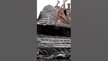 Erection of berm by pushing material dumped by tipper in overburden dump yard#mining #shots #komatsu