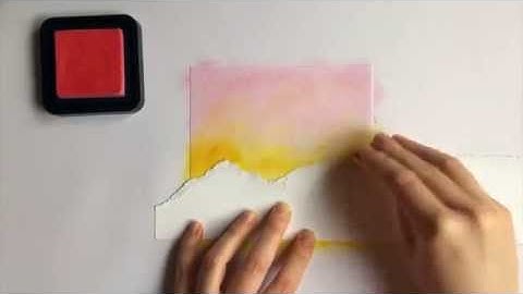 How to ink a simple sunset background