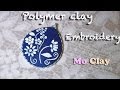 Cameo, cabochon polymer clay / fimo tutorial - Embroidery and wire