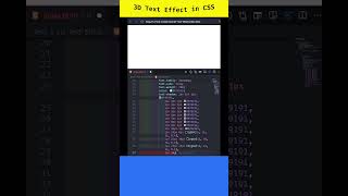 3D Text Effect Using text-shadow in CSS ✨ HTML, CSS