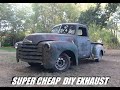 1947 Chevy S10 Frame Conversion Part 3 - CHEAPEST CUSTOM EXHAUST?