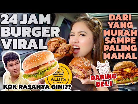 24 HOURS EATING ONLY BURGERS!! TRYING THE VIRAL ONES..