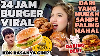 24 HOURS EATING ONLY BURGERS!! TRYING THE VIRAL ONES..
