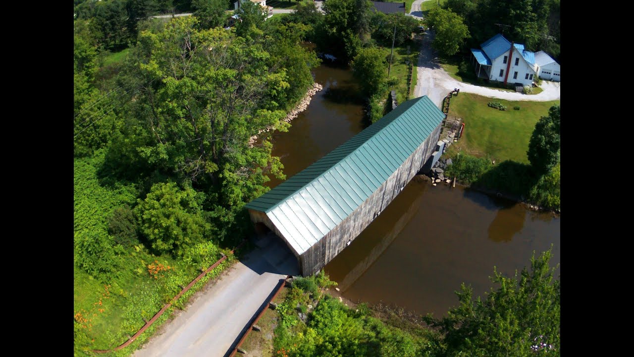 Bebop Drone Covered Bridge in East Fairfield Vermont YouTube