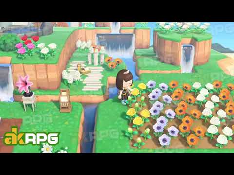 5-Star Natural Theme Island With Great Waterfall Ideas | Animal Crossing New Horizons Designs