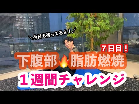 【下腹部🔥脂肪燃焼】即効🚅集中下腹部！燃やす１週間最終日！