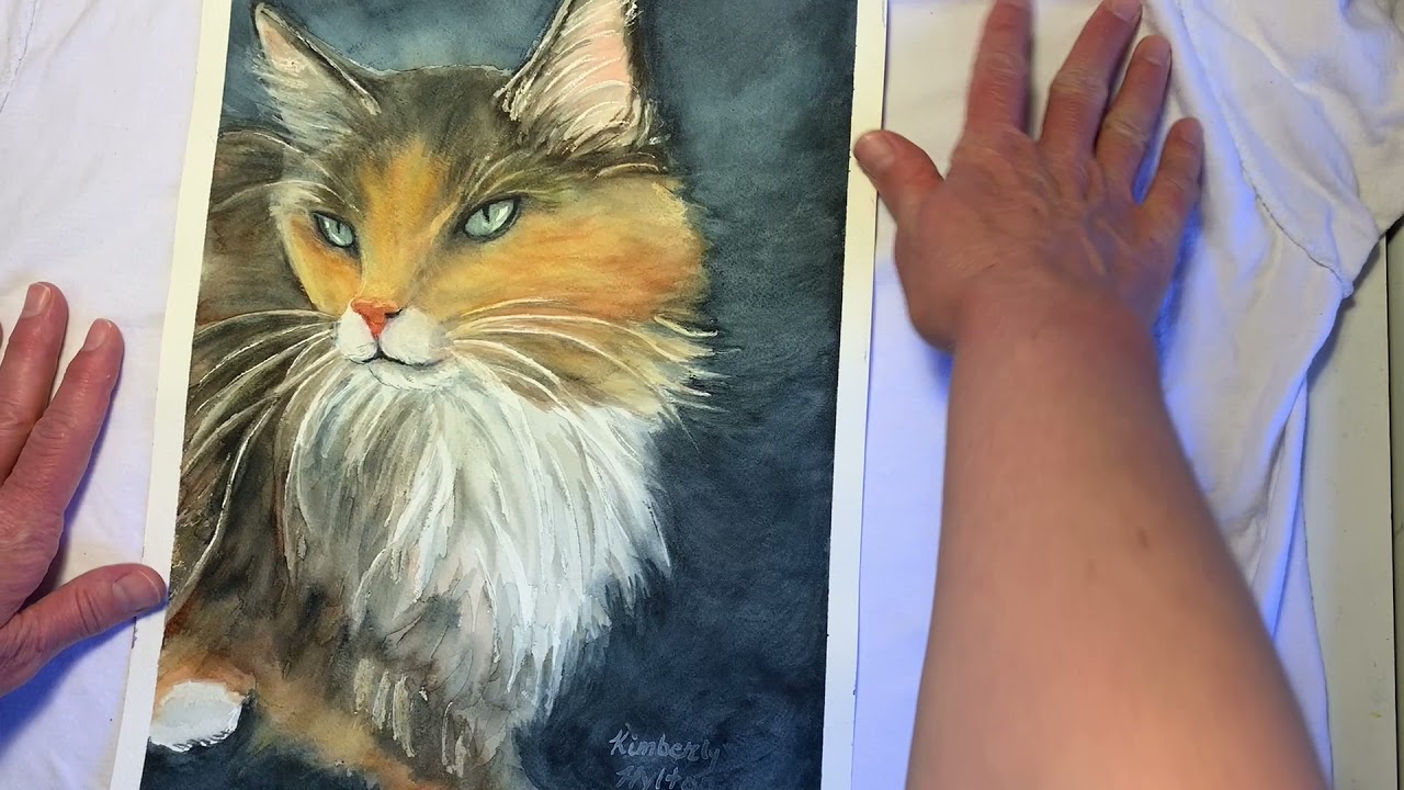 2 Easy Ways To Flatten Warped Watercolor Paintings & Surprise Visit from Mother and Baby Deer