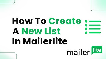 How to Create a New List in MailerLite (Step By Step)