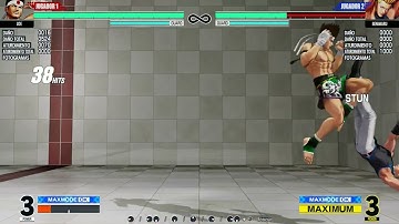 KOF XV Joe combo MAX Mode TOD Mid Screen