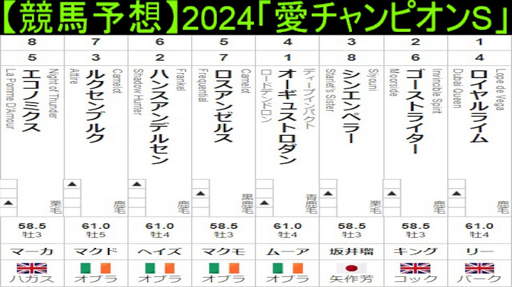【競馬予想】2024「アイリッシュチャンピオンS(G1)」