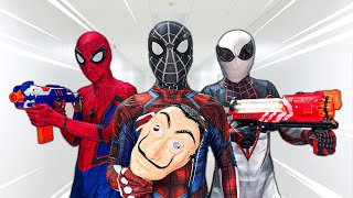 TEAM SPIDER-MAN VS BAD GUY TEAM || Catch SPIDER-GIRL If You Can ?? BAD GUYS !! ( Live Action )