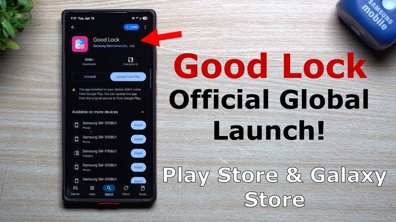 Official Global Release of Good Lock - Play Store & Galaxy Store - YouTube