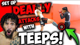 How To Use TEEP Kicks To Set Up DEADLY Strikes In MMA | Coach Kajan Johnson #mma #muaythai #teepkick