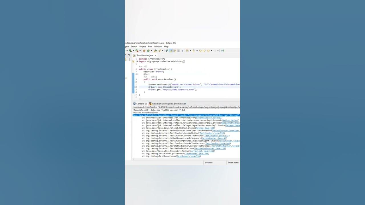 Resolve This Error Java.Lang.Nullpointer Exception: Cannot Invoke.., Because  