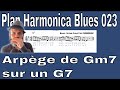 Plan Harmonica Blues 023 - L'accord de Gm7 sur un blues en G7