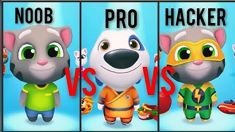 noob vs pro vs hacker ( talking tom gold run )