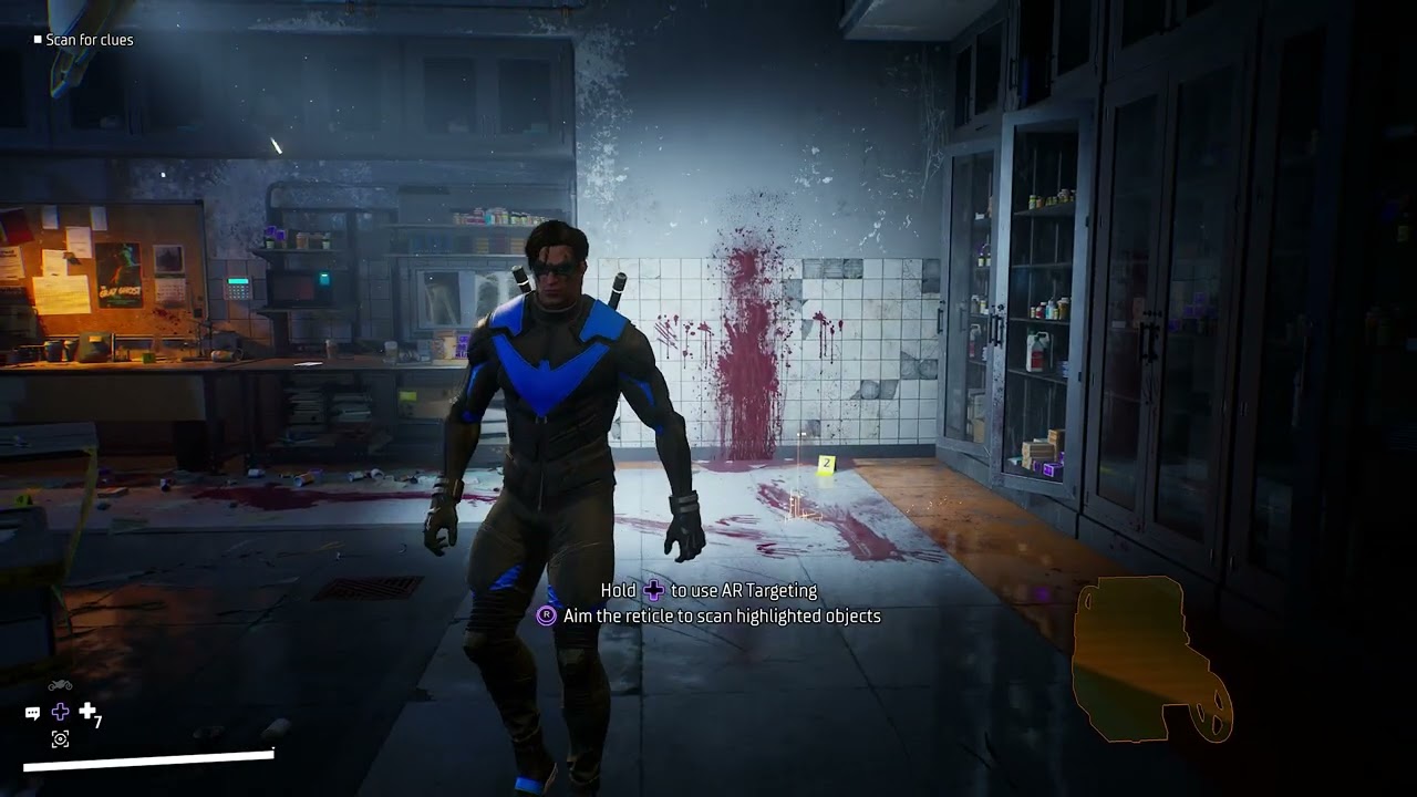 Gotham Knights Investigate the Crime Scene Scan for Clues Langstrom Laboratory