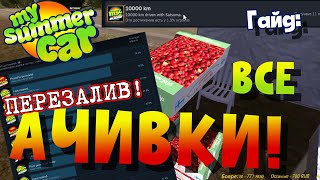 MY SUMMER CAR | Гайд по АЧИВКАМ | КАК ПОЛУЧИТЬ ВСЕ ДОСТИЖЕНИЯ | Перезалив