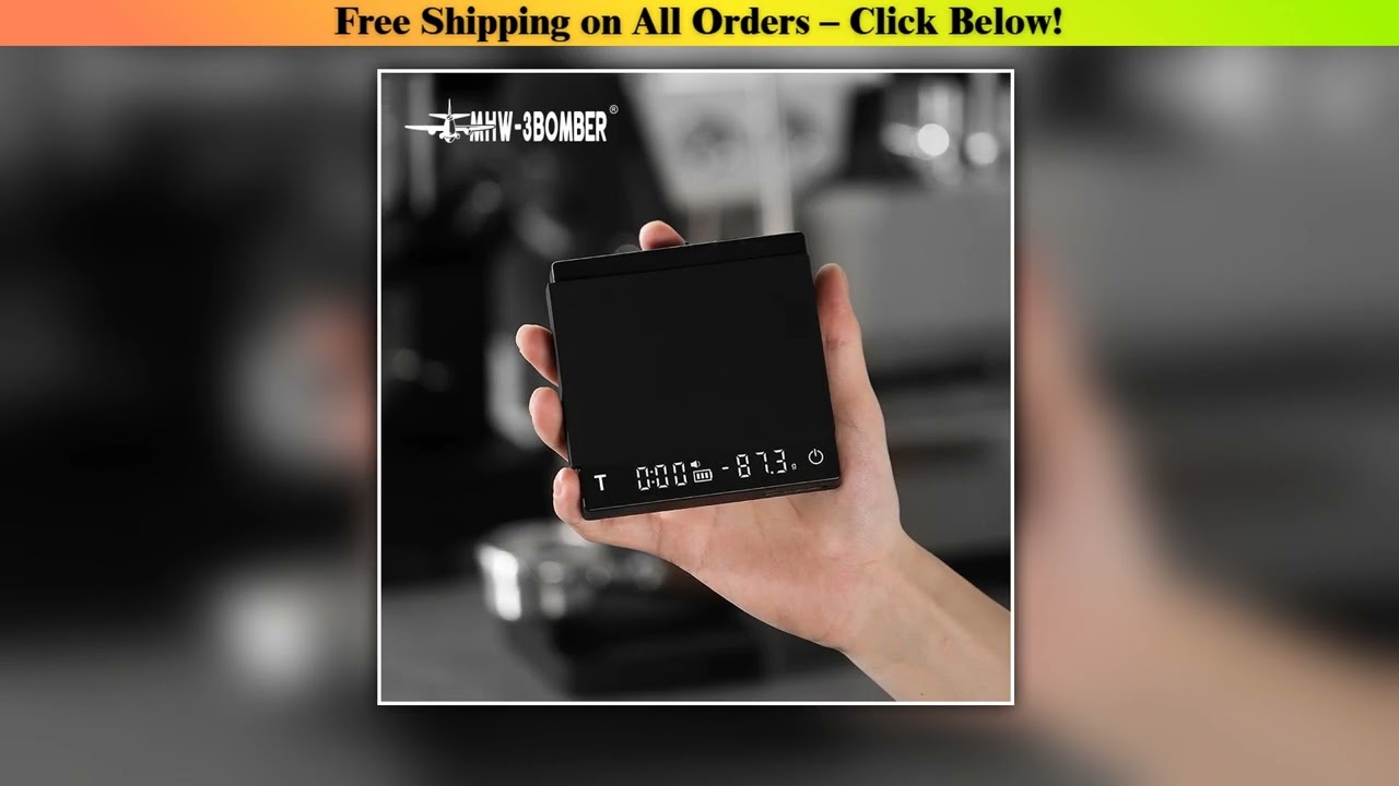 MHW3BOMBER Digital Kitchen Coffee Scale High Precision Cyclic Rechargeable Espresso Electronic Scal