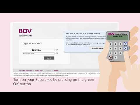 Using your BOV Securekey to log into BOV Internet Banking