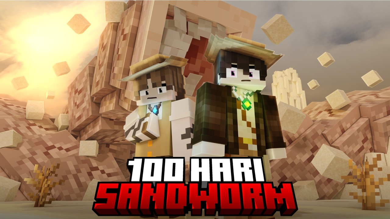 100 Hari Minecraft Sandworm