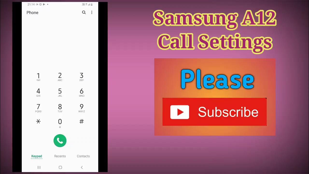 Samsung Galaxy A12 Smart Call Setting, Samsung Galaxy A12 Call Features & Setting YouTube