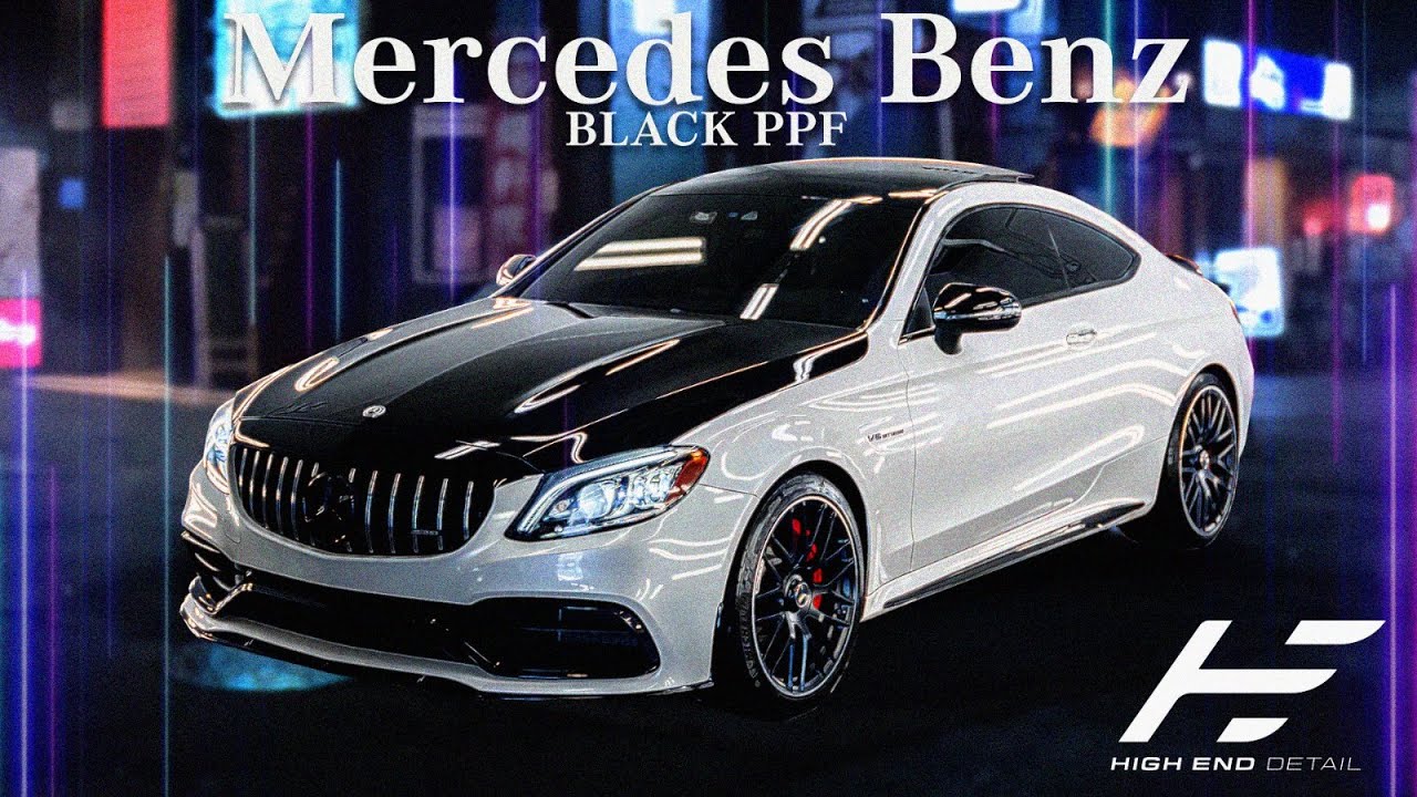 Mercedes C63 S Wrapped in Llumar's New Gloss Black Paint Protection