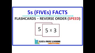 5s Facts Multiplication - Flashcards - Reverse Order - SPEED