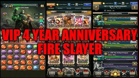 Legendary Game Of Heroes: VIP 4 Year Anniversary Event Gameplay/Team Testing (Fire Slayer)