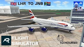 British Airways A380 - London to Johannesburg - Real Flight Simulator | RFS