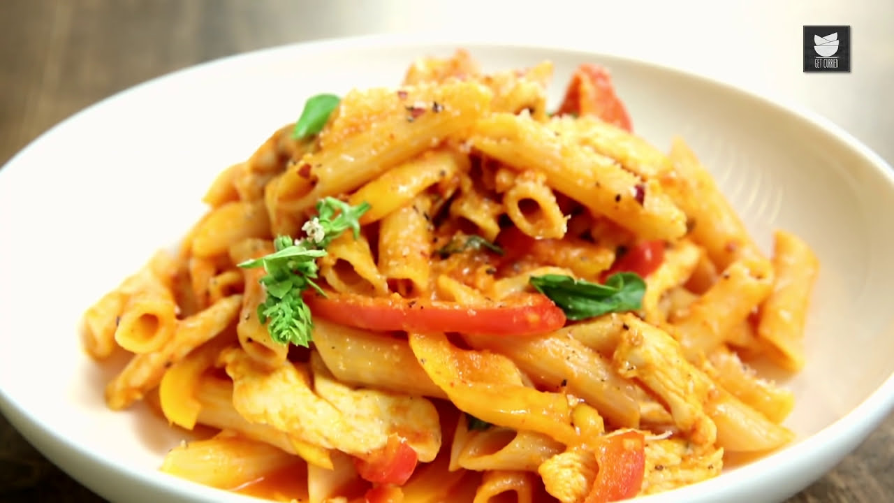 Penne Arrabiata Recipe | Italian Recipe | Pasta Recipes | Chicken Pasta Recipe by Varun | Get Curried