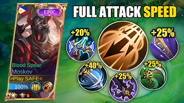 NEW META!! MOSKOV FULL ATTACK SPEED BUILD (ATK SPEED HACK) | BUILD TOP GLOBAL MOSKOV ~ MLBB