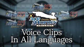 [Random] Ace Attorney Trilogy Voices/Speech Bubbles In All Languages (2019)