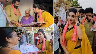 Serial Actress Charishma Naidu Campaigning For Janasena In Pithapuram | Pawan Kalyan