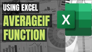 Excel Tutorial No 020 Using Excel AverageIf Function