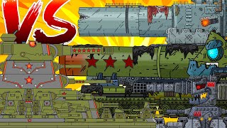 Все Серии Мега Танки vs Мега Босс - Советская Дора vs Кв-51 vs Густав / Мультики про танки