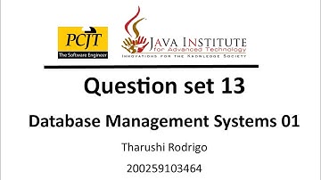 DBMS Question set13