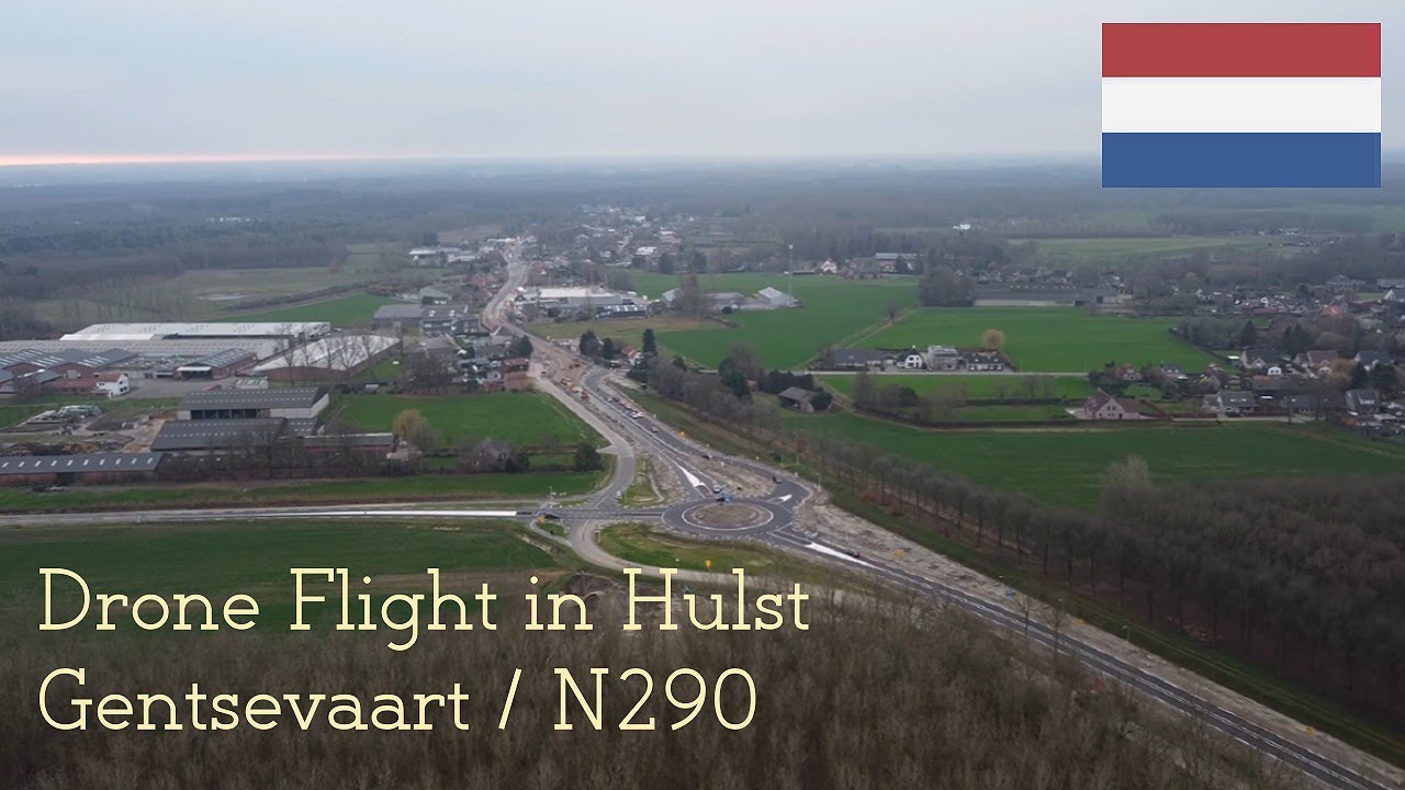 Drone Flight in Hulst Netherlands : Gentsevaart - N290 renewal