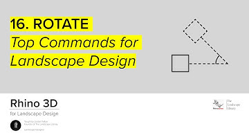 16. ROTATE | Rhino Commands for Landscape Design