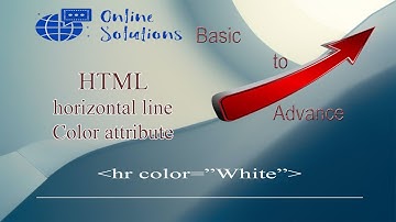 HTML Horizontal Line hr tag and attribute color