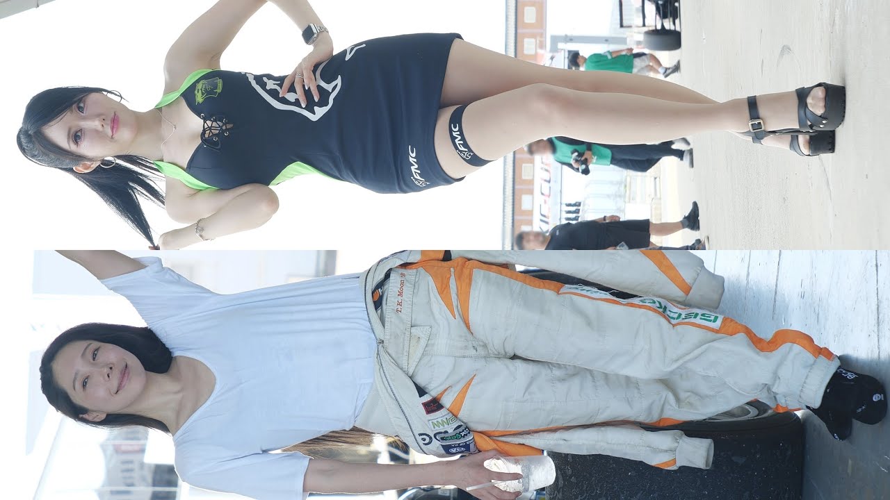 240901 model 도유리 & 정하린 - FMC PIT POSE [2024 KIC - CUP Touring Car Race 4Round] 직캠