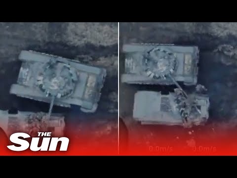 Watch As Russian Tank Commander Takes Out FIVE Of His Own Men Using Turret In Blundering Footage