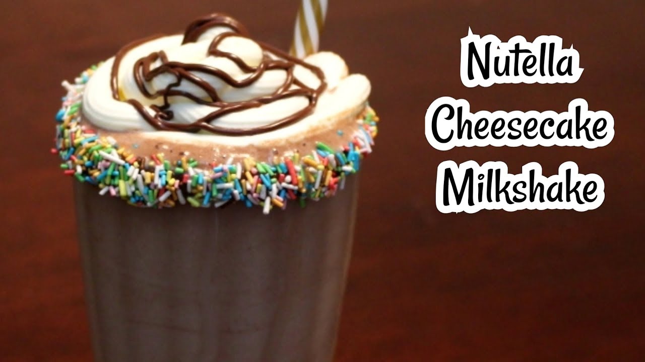 Nutella Cheesecake Milkshake recipe - Best Milkshake ever - No Icecream required