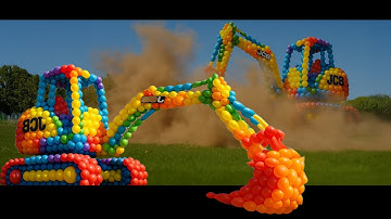 The mascot vibrato assistant JCB and clown placed on the football field is popular, co produced