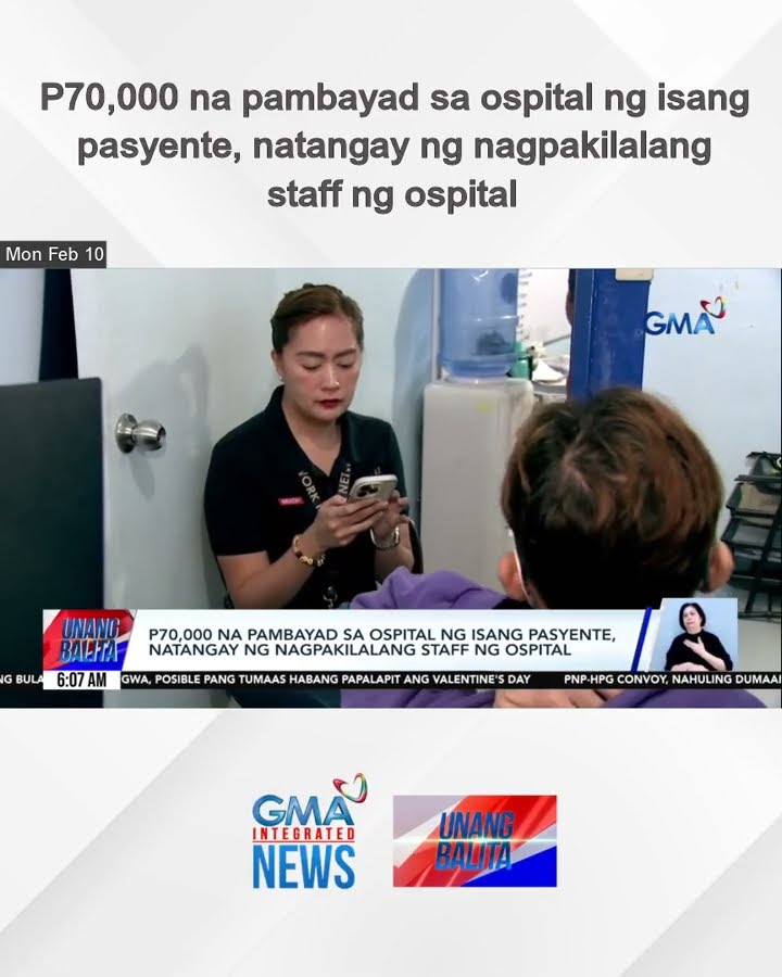P70,000 na pambayad sa ospital ng isang pasyente, natangay ng nagpakilalang staff... | Unang Balita