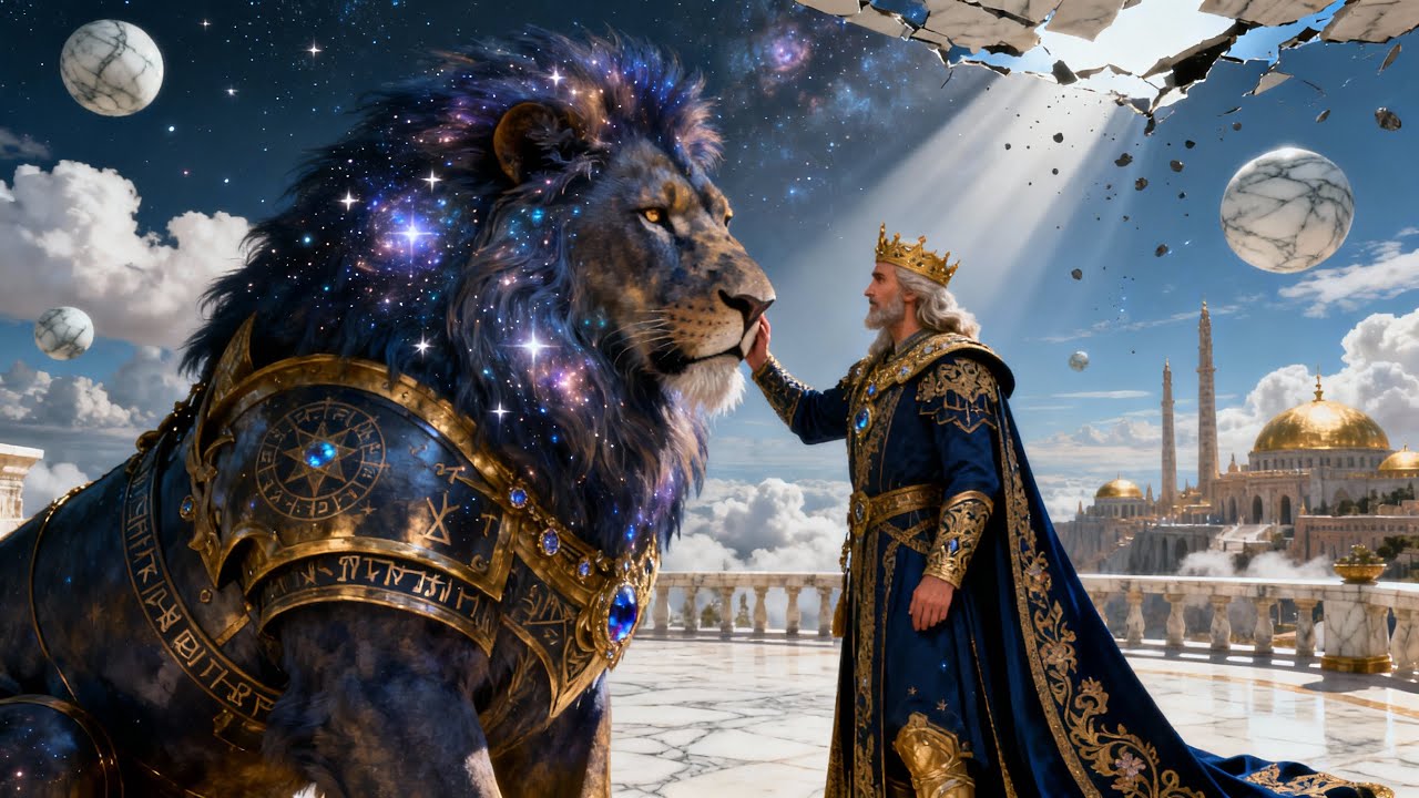 The Astral King & His Cosmic Lion — A Royal Cinematic Fantasy (Dark Power Awakens)